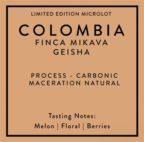 Colombia Finca Mikava Geisha Horsham Coffee Roaster Coffeeopia