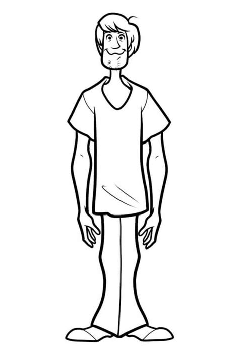 Shaggy Standing Coloring Page Download Print Or Color Online For Free