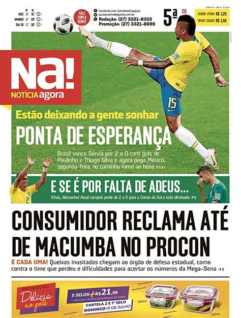 Rep Rter Paulo Maciel Jornal Not Cia Agora Capa Vit Ria Es F