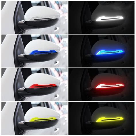 Car Reflective Stickers Warning Strip Tape Traceless Protective Sticker