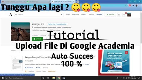 Cara Mengupload File Di Google Academia Auto Success Youtube