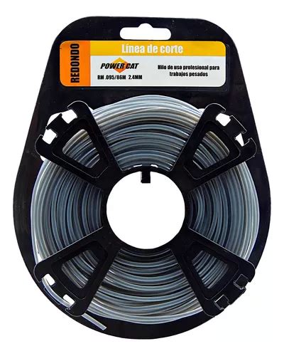 Hilo P Desbrozadora Alma De Acero 095 2 4 Mm 86 M Powercat Color Gris