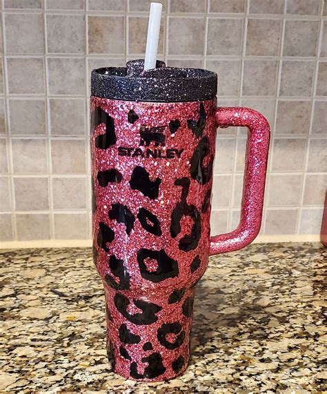 Hot Pink Leopard Oz Stanley Cup Authentic Stanley Etsy