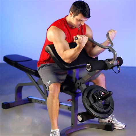 XMark Fitness Flat / Incline / Decline Weight Bench with Leg Extension ...