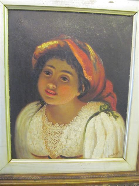 Oil On Canvas Painting Of Gypsy Girl 481422 Uk