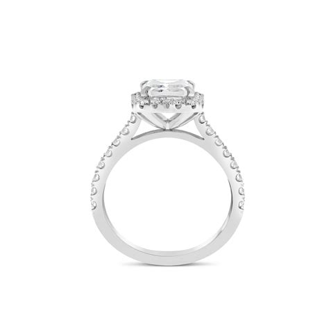 Everlasting Emerald Cut Diamond Halo Engagement Ring Fairfax And Roberts