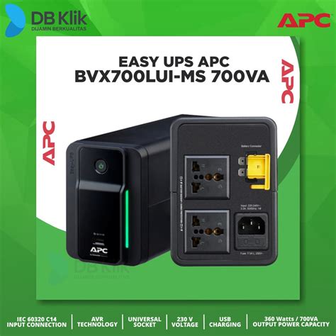 Jual Apc Ups Easy Bvx Lui Ms Va Watt Usb Charging Bvx Va