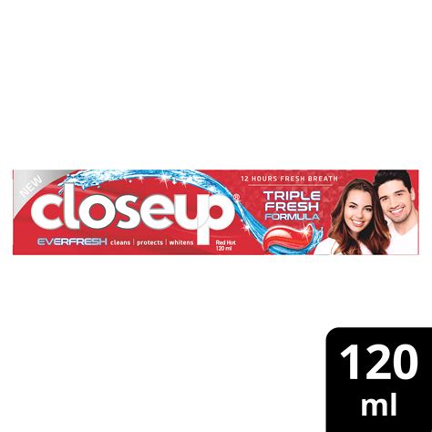 CLOSE UP Triple Fresh Formula Gel Toothpaste Red Hot Toothpaste For Fresh Breath