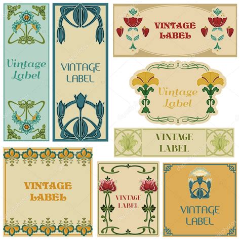 Vintage Style Labels Set In Vector — Stock Vector © Woodhouse 10144341