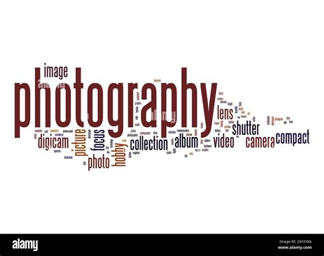 Photography word cloud Stock Photo - Alamy