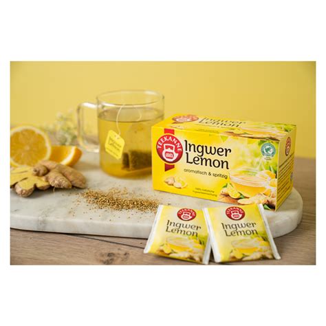 Teekanne Ingwer Zencefilli Limonlu Bitki Çayı 20 li 35g Migros