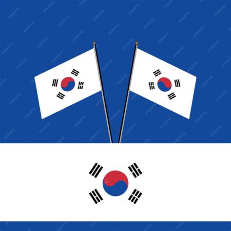 Premium Vector Illustration Of South Korea Flag Template