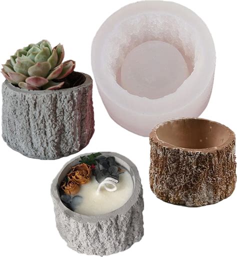 Amazon Square Concrete Flower Pot Silicone Mold Succulent Planter