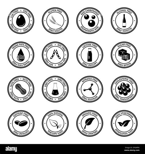 Allergen Icons Vector Set Stock Vector Image And Art Alamy