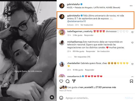 Gabriela Tafur Y Esteban Santos Anunciaron La Fecha Para Su Matrimonio