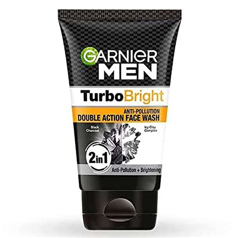 Garnier Men Turbo Bright Double Action Facewash Gm Black Charcoal