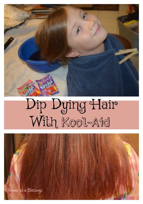 Dip Dying Hair With Kool Aid Mama To 6 Blessings