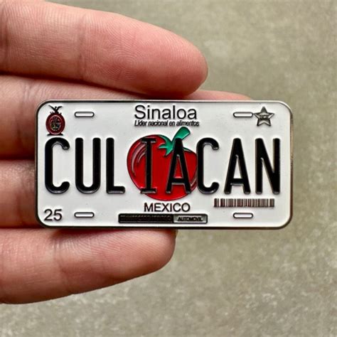 Culiacan Sinaloa License Plate Soft Enamel Pin Etsy