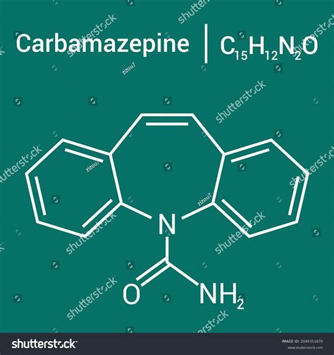 Chemical Structure Of Carbamazepine C H N O Royalty Free Stock