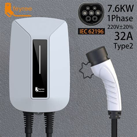 Feyree Ev Charger Type Plug Evse Wallbox A Kw Iec Socket