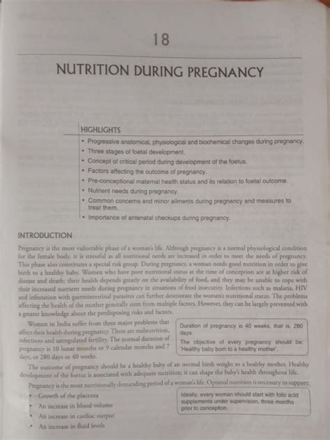 Nutrition During Pregnancy Pdf