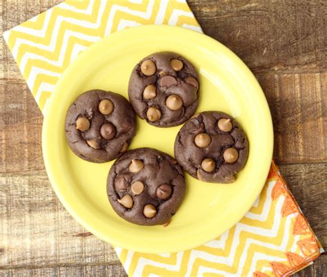 Chocolate Peanut Butter Cake Mix Cookies Recipe 4 Ingredients