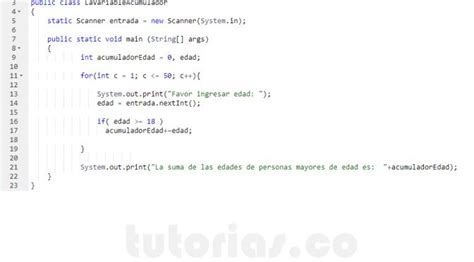 Ciclo For Java La Variable Acumulador Tutorias Co