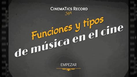 Tipos y funciones de la música en el cine