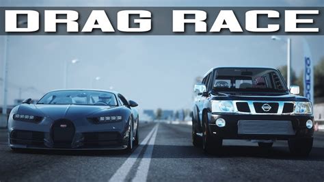 2000HP NISSAN PATROL VS BUGATTI CHIRON DRAG RACE ASSETTO CORSA