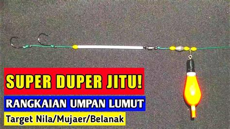 Cara Membuat Rangkaian Pancing Umpan Lumut Mata Kail Nila Mujaer