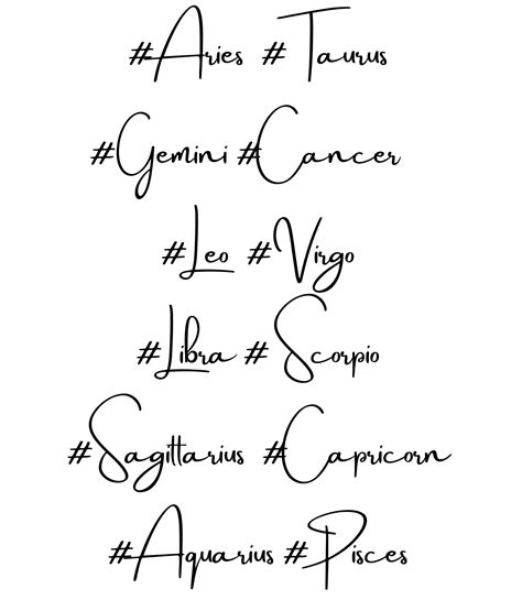 Zodiac Signs Svg Bundle Zodiac Svg Astrology Signs Svg Zodiac
