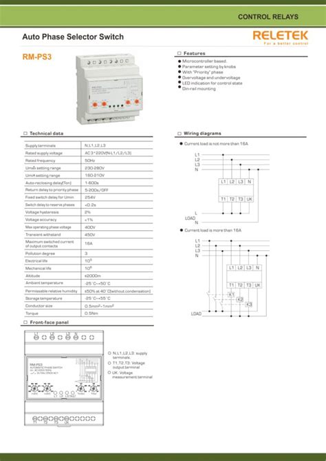 RS PS3 Automatic Phase Selector Switch RELETEK Gala Multi Sukses