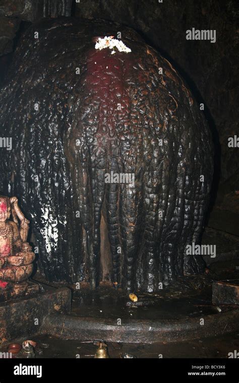 The Shiva Lingam (shivling or shiv linga) in Kavla (Kavala) Caves in ...