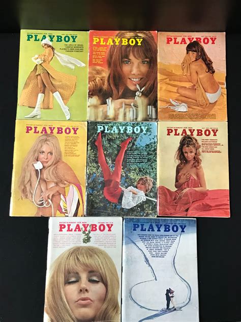LOT OF 8 VINTAGE PLAYBOY MAGAZINES
