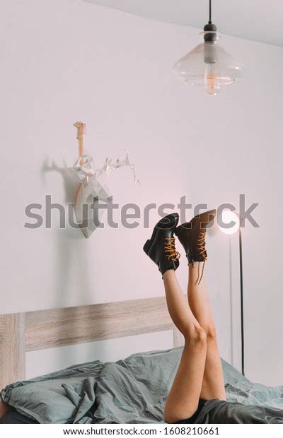 Naked Woman Legs Wearing Black Boots Stock Photo Shutterstock