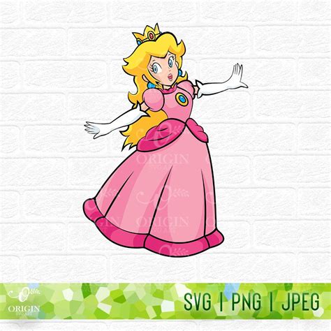 Princess Peach Svg Princess Svg Super Mario Cut Files For Cricut