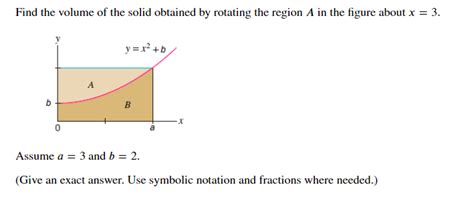 Solved Find The Volume Of The Solid Obtained By Rotating The Chegg