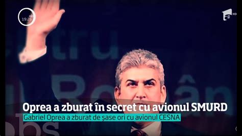 Gabriel Oprea A Zburat N Secret Cu Avionul Smurd Youtube