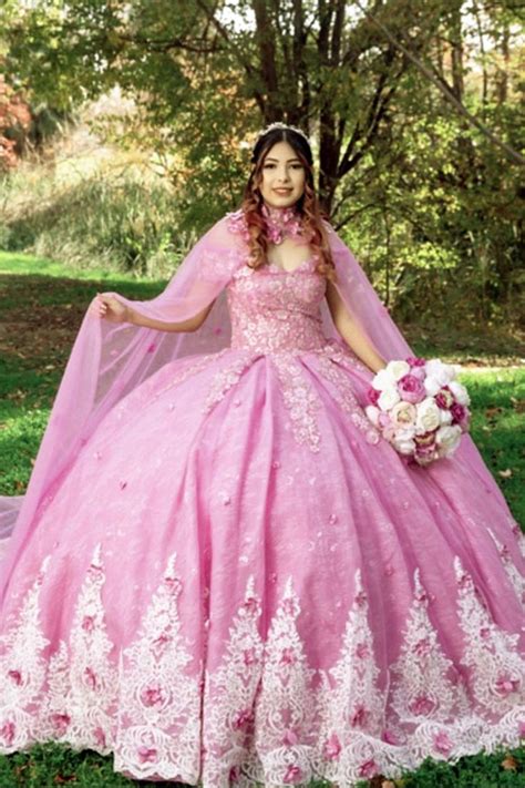 Barbie Pink Quinceanera Dresses Hot Pink Quinceanera Dresses Pink Quince Dress Cape Dress