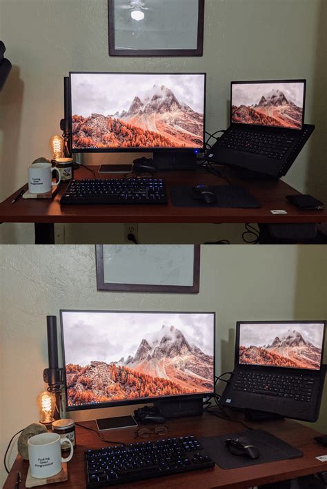 work setup  heres  home setup rthinkpad