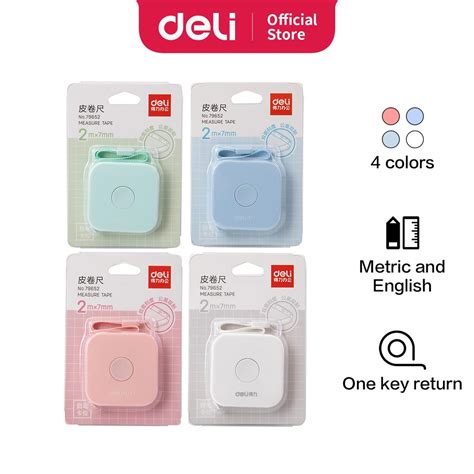 Jual Deli Measure Tapes Meteran Mini Panjang Meter Warna Pastel