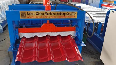 1100mm Glazed Tile Aluminium Roof Sheet Roll Forming Machine Colored