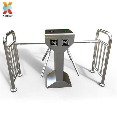 Biometric Access Control System 3 Arm Turnstile RFID Card Reader