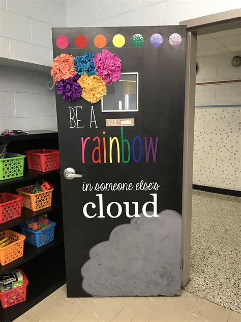 Rainbow Door Classroom Door Decorating Ideas Teacher Door Decorations Classroom Setup Rainbow