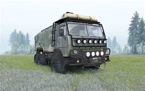 KamAZ 4310 Cor Verde Escuro Para Spin Tires