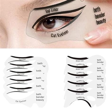 10pcs Eyeliner Stencil Set Eyeshadow Stencil Cat Eyeliner Stencils Smoky Eyeshadow Template Eyes