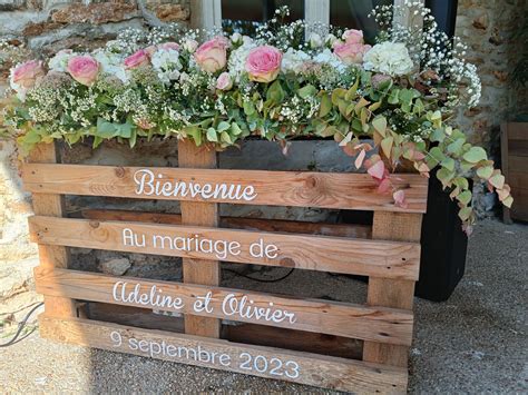 Palette Panneau Bienvenue Mariage Champetre