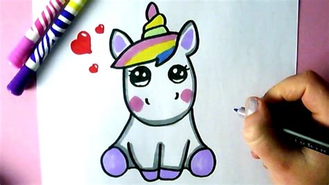 Comment Dessiner Une Licorne Kawaii Dessin Youtube Unicorn