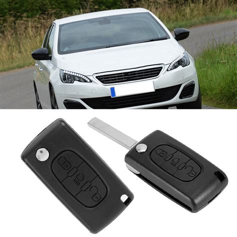 3Button Car Remote Flip Key Fob Case Blade Cover Shell For Citroen C3