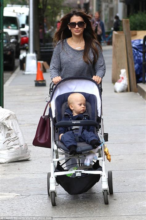 Hilaria Baldwin Takes Son Rafael For A Stroll In New York Before